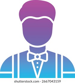 Waiter vector icon. Can be used for printing, mobile and web applications.