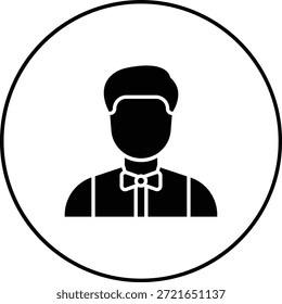 Waiter vector icon. Can be used for printing, mobile and web applications.
