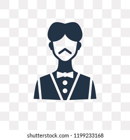 Waiter vector icon isolated on transparent background, Waiter transparency concept can be used web and mobile