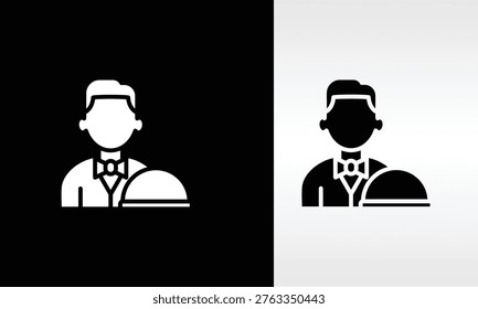 Waiter Vector, Icon Or Logo Sign Isolated Symbol Illustration