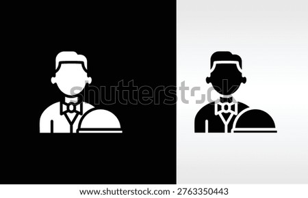 Waiter Vector, Icon Or Logo Sign Isolated Symbol Illustration