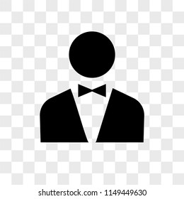 Waiter vector icon on transparent background, Waiter icon