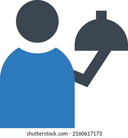 waiter  Vector illustration on a transparent background. Premium quality symmbols. Glyphs vector icons for concept and graphic design. 
