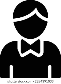 Kellner Vektorgrafik auf transparentem Hintergrund.Hochwertige Symbole.Glyphen Vektorsymbol für Konzept und Grafikdesign.