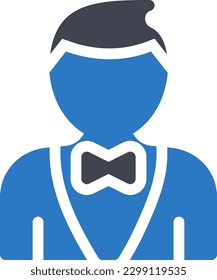 waiter Vector illustration on a transparent background. Premium quality symmbols. Glyphs vector icons for concept and graphic design. 
