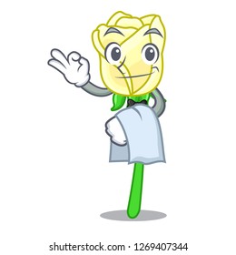 Waiter white rose the on character table