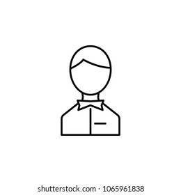 waiter's avatar icon. Element of simple icon for websites, web design, mobile app, info graphics. Thin line icon for website design and development, app development  on white background