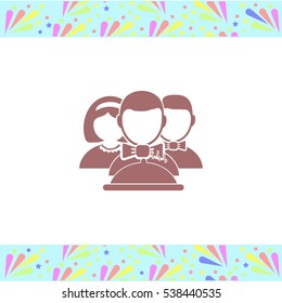Waiters vector icon on white background. Isolated illustration. Business picture.
