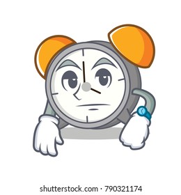 Waiting alarm clock mascot cartoon