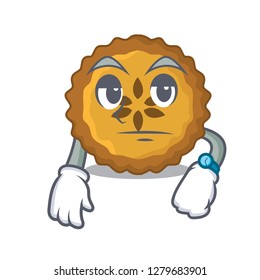 Waiting apple pie isolated in the mascot