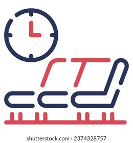 Waiting Area Icon Illustration, for uiux, web, app, infographic, etc