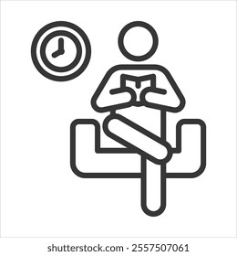 Waiting Areas Outline Icon Vector Illustration
