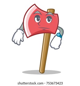 Waiting axe character cartoon style vector illustration