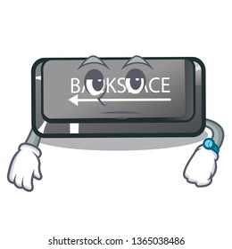 Waiting backspace button on a computer character