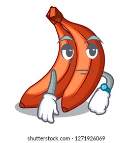 Waiting banana merah in the shape cartoon