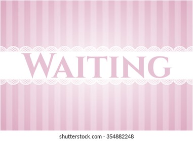 Waiting banner or poster