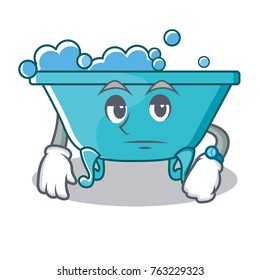 Waiting bathtub character cartoon style