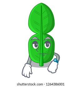 Waiting bergamot leaf in cartoon a interrupting