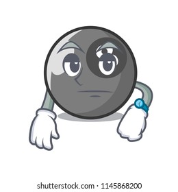 Waiting billiard ball mascot cartoon