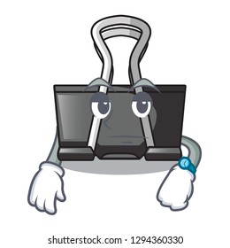 Waiting binder clip for charcter on documents