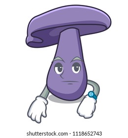 Waiting blewit mushroom mascot cartoon