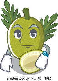 Waiting breadfruit isolated with in the mascot