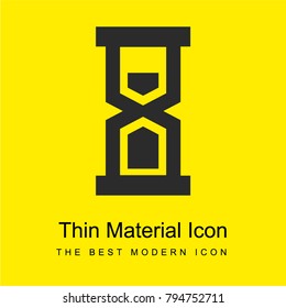 Waiting bright yellow material minimal icon or logo design