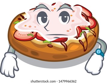 Waiting bruschetta isolated with in the character