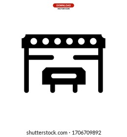icono de bus de espera o logotipo símbolo de signo aislado ilustración vectorial - iconos vectoriales de estilo negro de alta calidad
