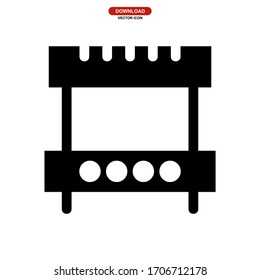 icono de bus de espera o logotipo símbolo de signo aislado ilustración vectorial - iconos vectoriales de estilo negro de alta calidad
