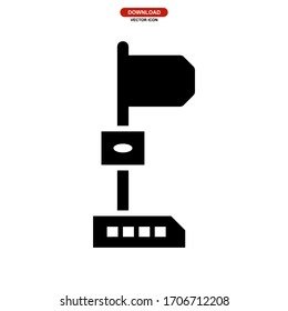 waiting bus icon or logo isolated sign symbol vector illustration - high quality black style vector icons
