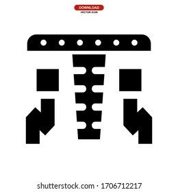 waiting bus icon or logo isolated sign symbol vector illustration - high quality black style vector icons
