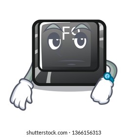 Waiting button f9 on a cartoon computer
