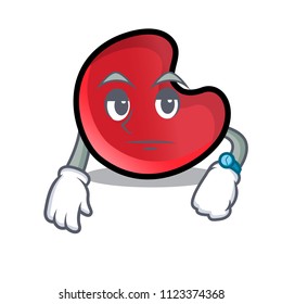 Waiting candy moon mascot cartoon