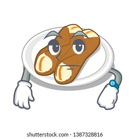 Waiting cannoli in the a cartoon shape