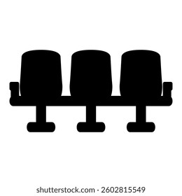 waiting chair icon, simple flat style, illustration, logo sign symbol pictogram template, for ui or ux isolated on white for mobile app, editable