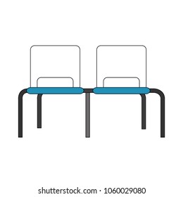 waiting chairs isolated