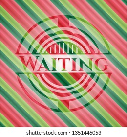 Waiting christmas badge.