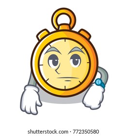 Waiting chronometer character cartoon style