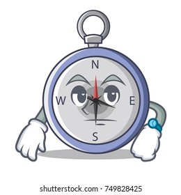Waiting compass character cartoon style