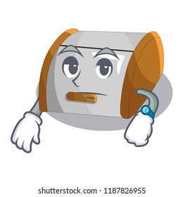 Waiting container food bread bin isolated on mascot