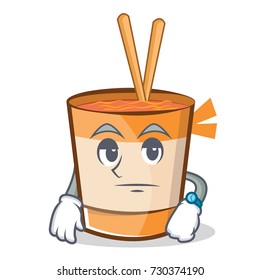 Waiting cup noodles character cartoon