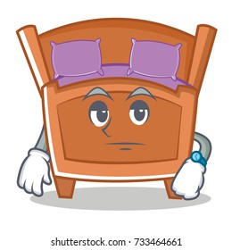 Waiting cute bed character cartoon