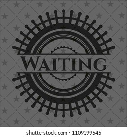 Waiting dark emblem. Retro