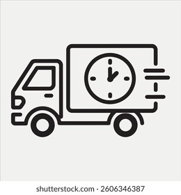 Waiting delivery package service, Vector Design Express Shipping Icon Style