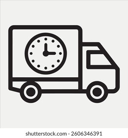 Waiting delivery package service, Vector Design Express Shipping Icon Style