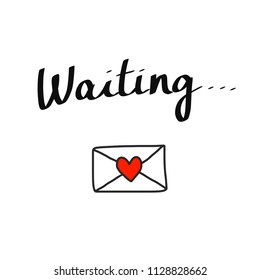 Waiting for email lettering poster