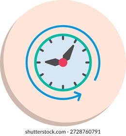 Icono de estilo de círculo plano en espera