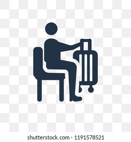 Waiting For Flight vector icon isolated on transparent background, Waiting For Flight transparency concept can be used web and mobile