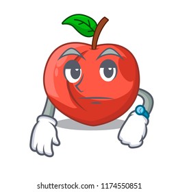 Waiting fruit of nectarine isolated on mascot